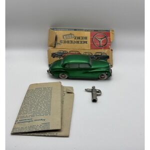 1950s Kolner Prameta Mercedes-Benz 300 Green Wind-Up Car w/ Box & Manual - READ